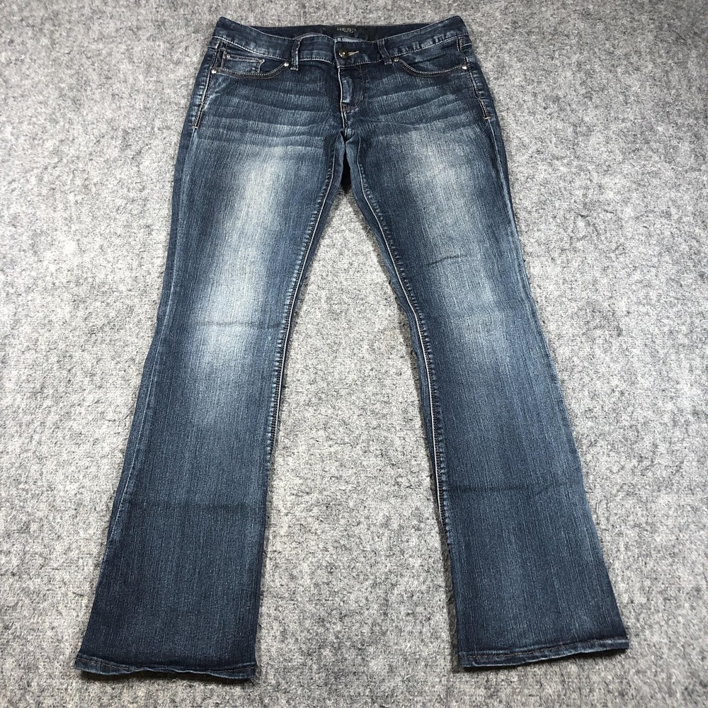 Express Stella Barely Boot Jeans Womens 6S Medium Wash Low Rise Stretch Denim
